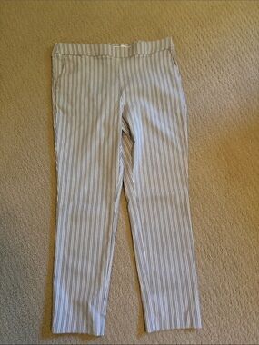 Counterparts Gray & White Pinstripe Straight Leg Pants